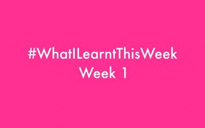 what i learnt this week 2016 :: WEEK 1