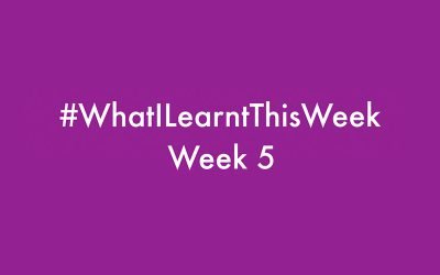 what i learnt this week 2016 :: WEEK 6