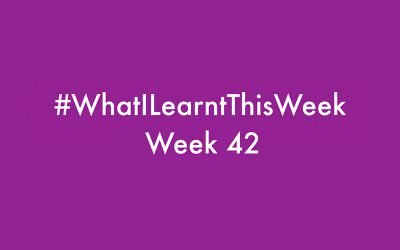 what i learnt this week 2016 :: WEEK 42