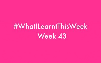 what i learnt this week 2016 :: WEEK 43